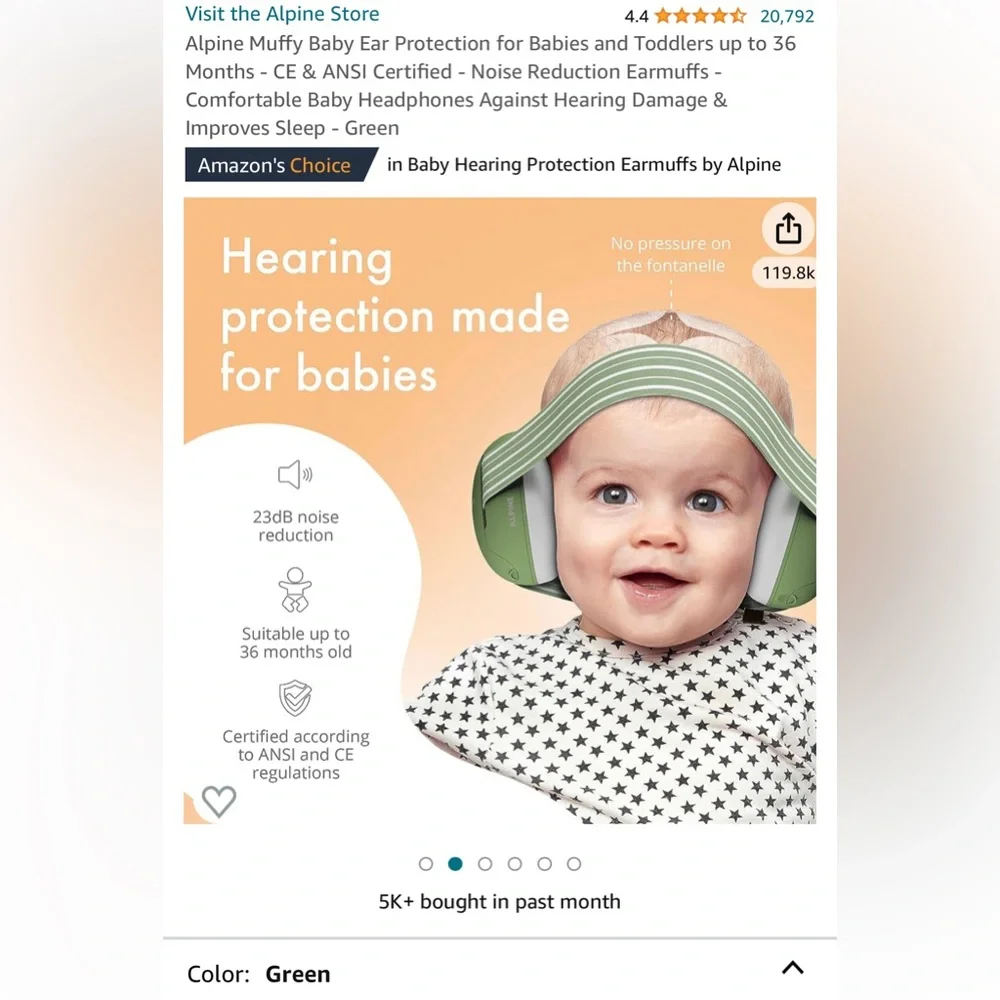 Alpine Muffy Baby Ear Protection - Picture 9 of 13